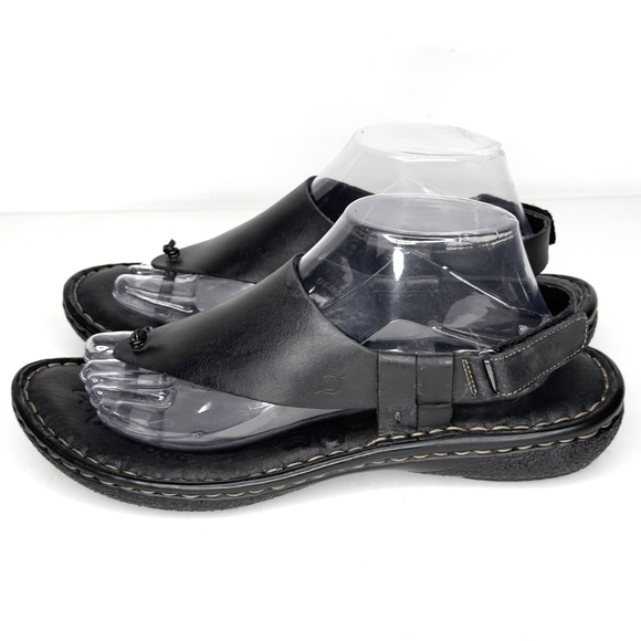 Born Black Leather Sandals - Picture 1 of 11